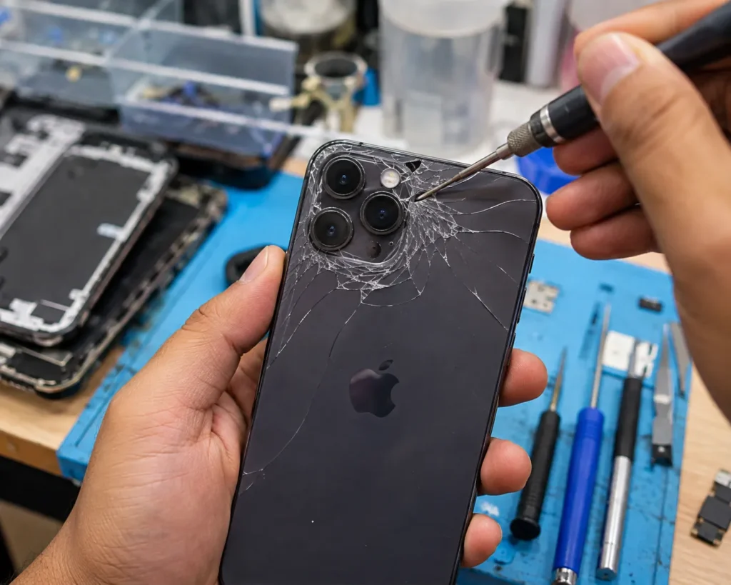 Camera Lens Crack From Back Damage​