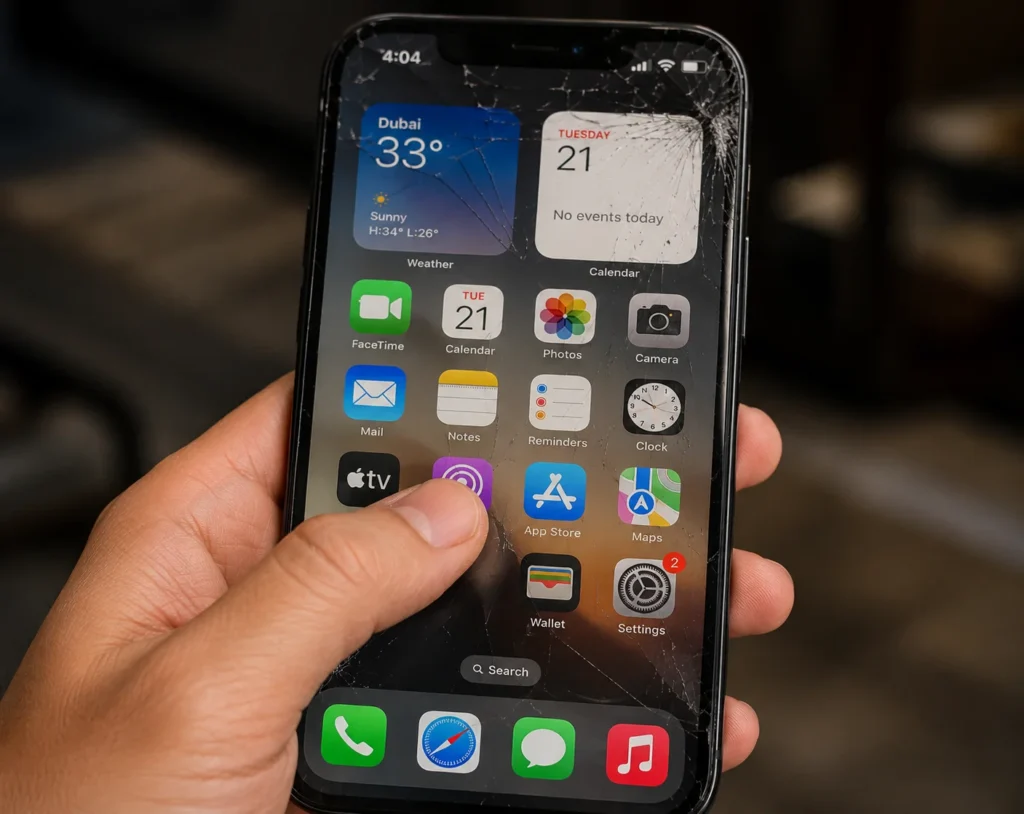 Screen Cracked but Still Usable