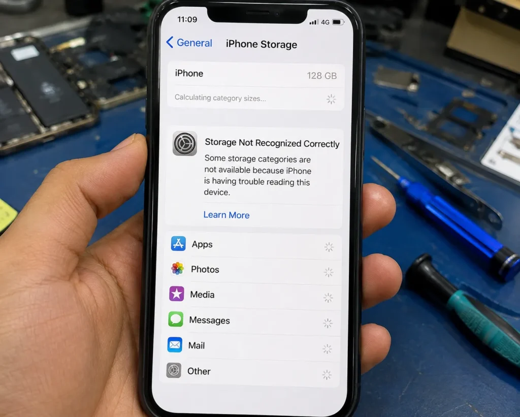 Storage Not Recognized Correctly​