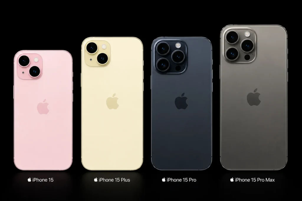 iPhone 15, iPhone 15 Plus, iPhone 15 Pro, iPhone 15 Pro Max