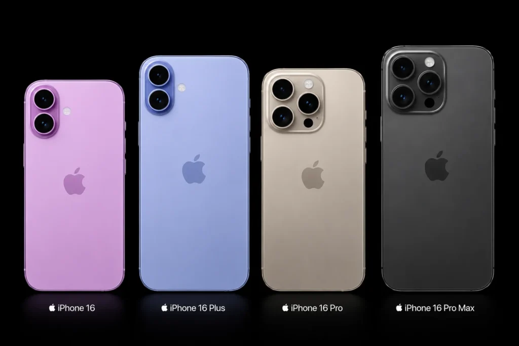 iPhone 16, iPhone 16 Plus, iPhone 16 Pro, iPhone 16 Pro Max