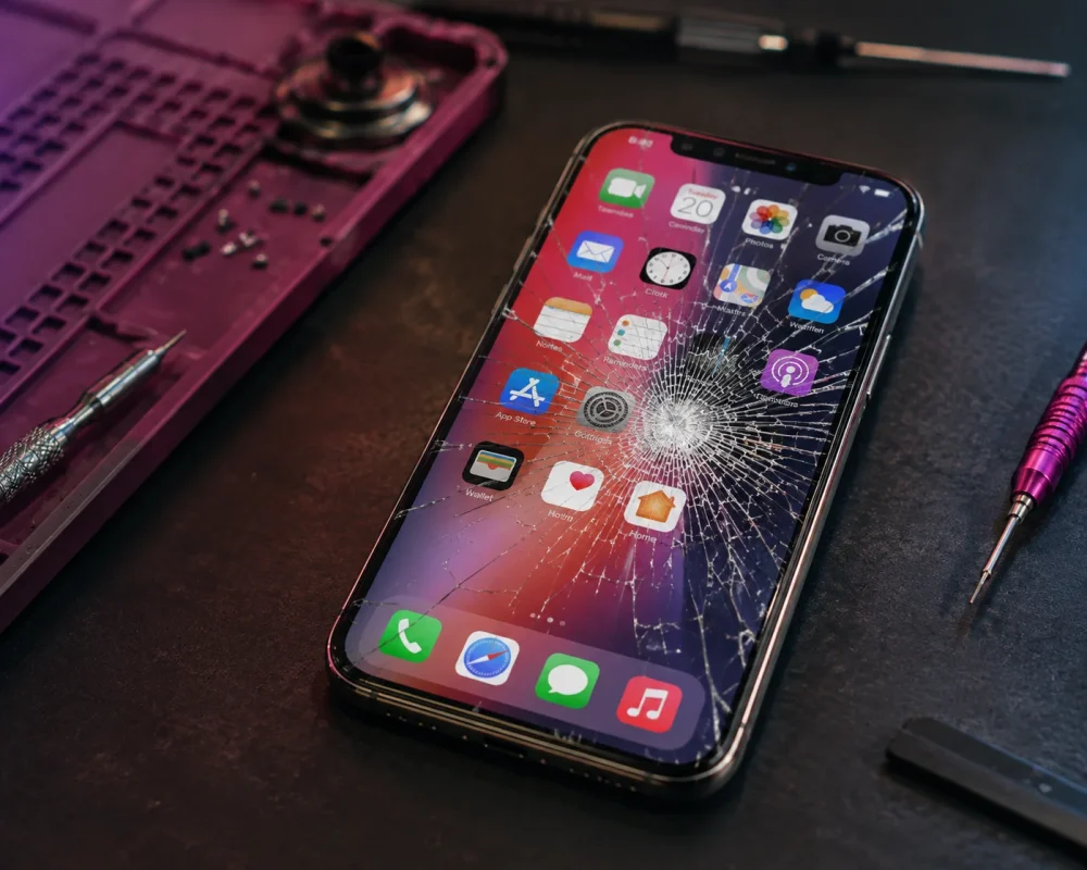Cracked or Shattered Screens